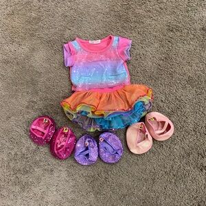 Build a Bear Tutu Set and Ballet Shoes Accessories Lot
